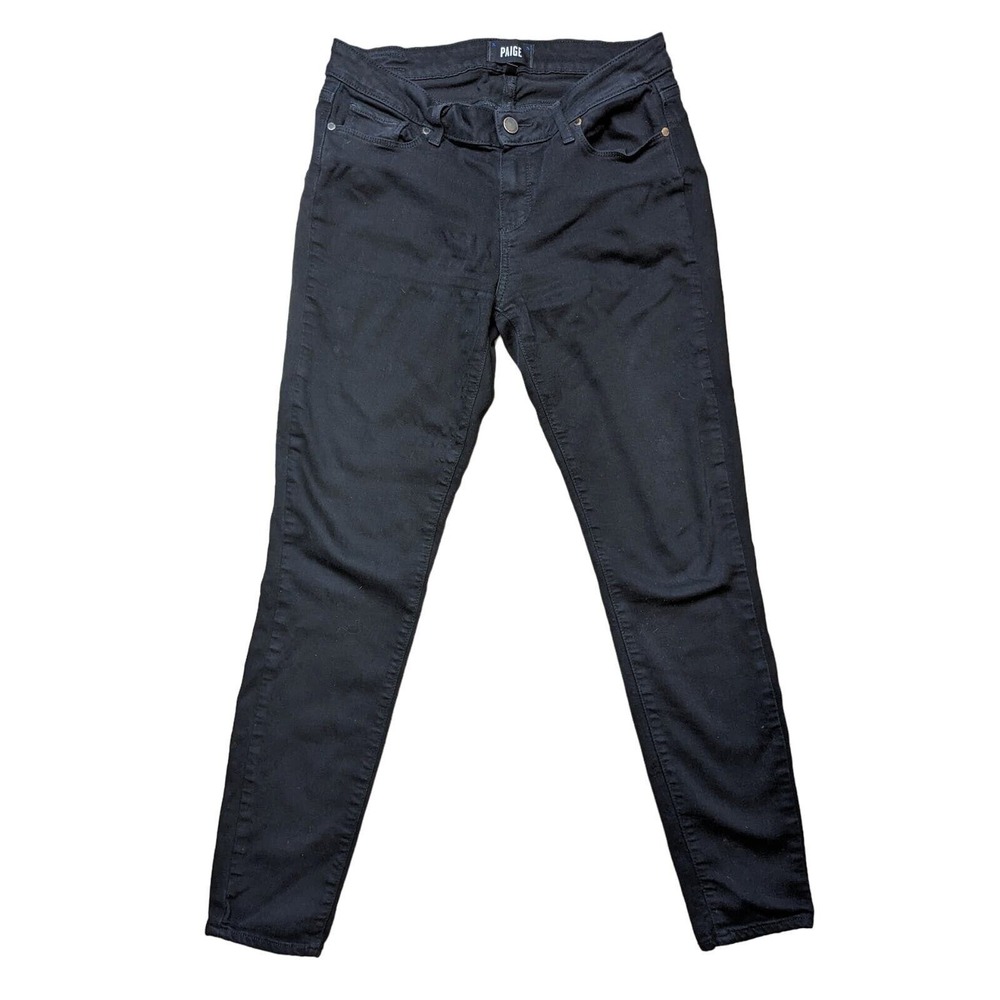 Paige Verdugo Ultra Skinny Black Shadow Jeans Women's 29 Pants Stretchy USA Babe - Picture 2 of 14